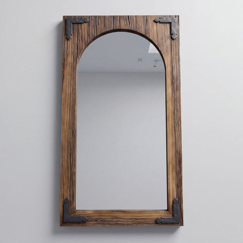 Aged Wood- Sculptural Mirror