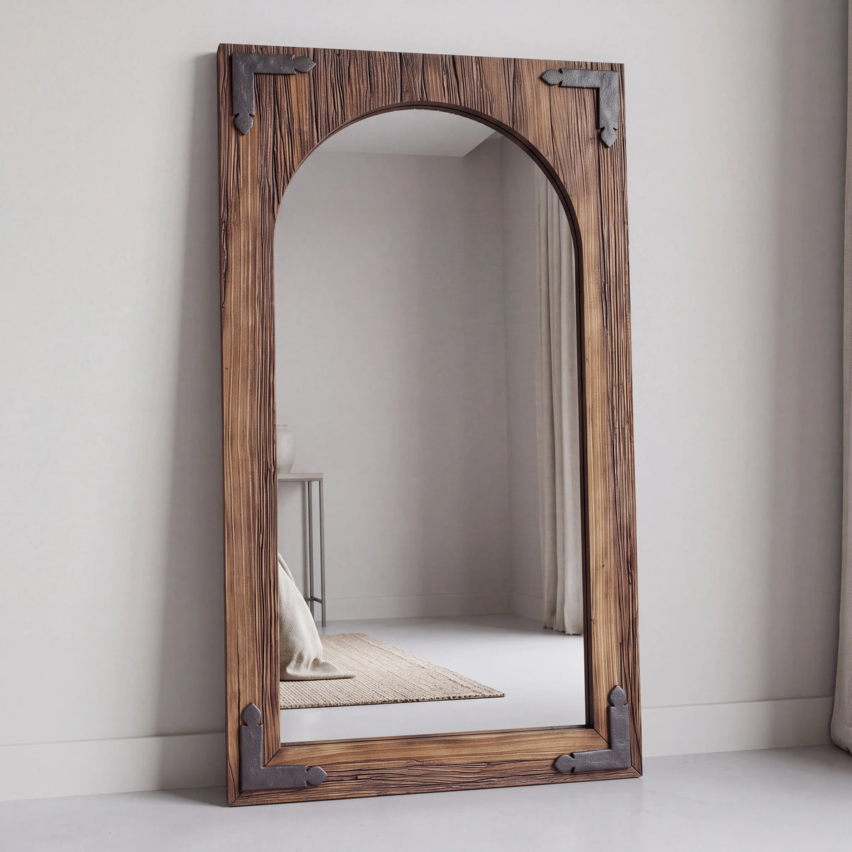 Aged Wood- Sculptural Mirror