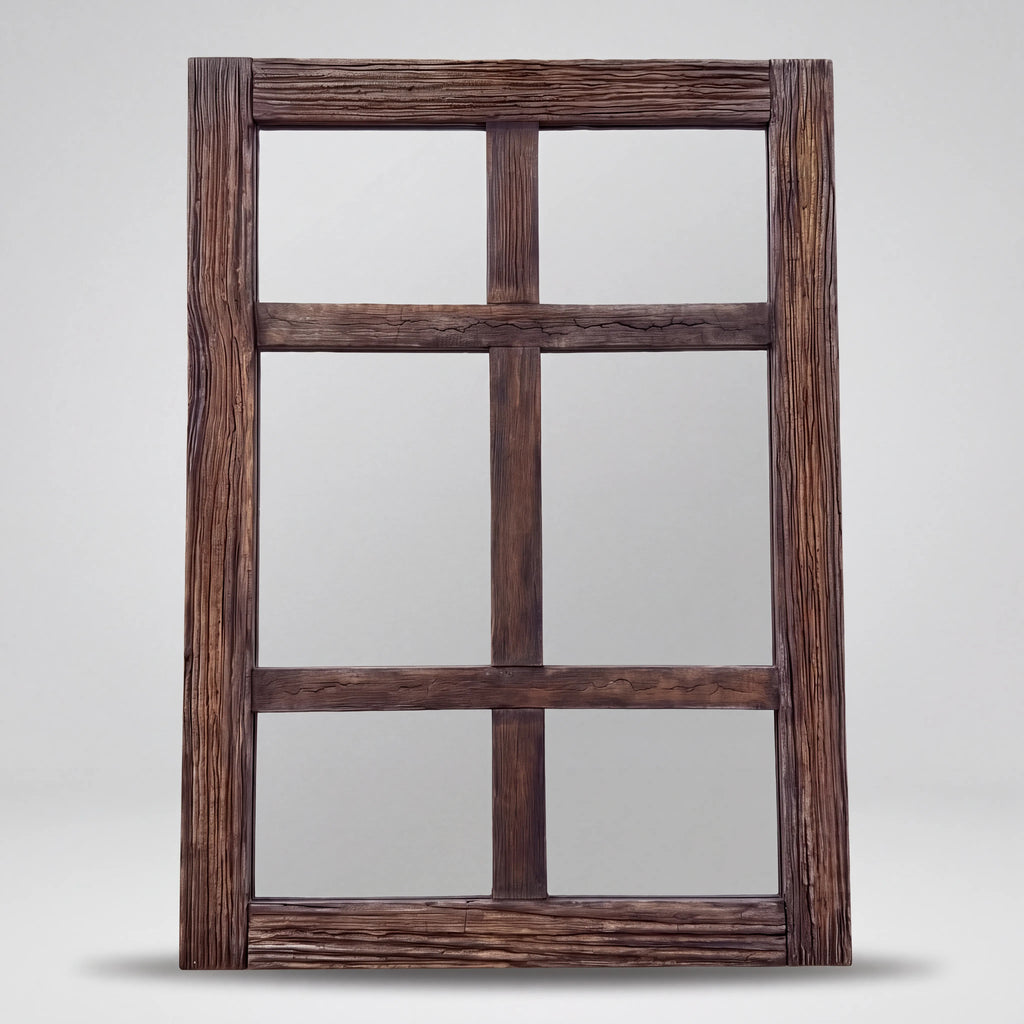 Aged Wood- Sculptural Mirror