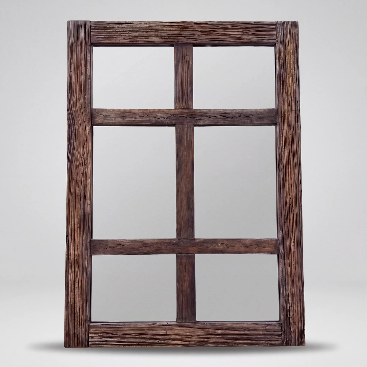 Aged Wood- Sculptural Mirror